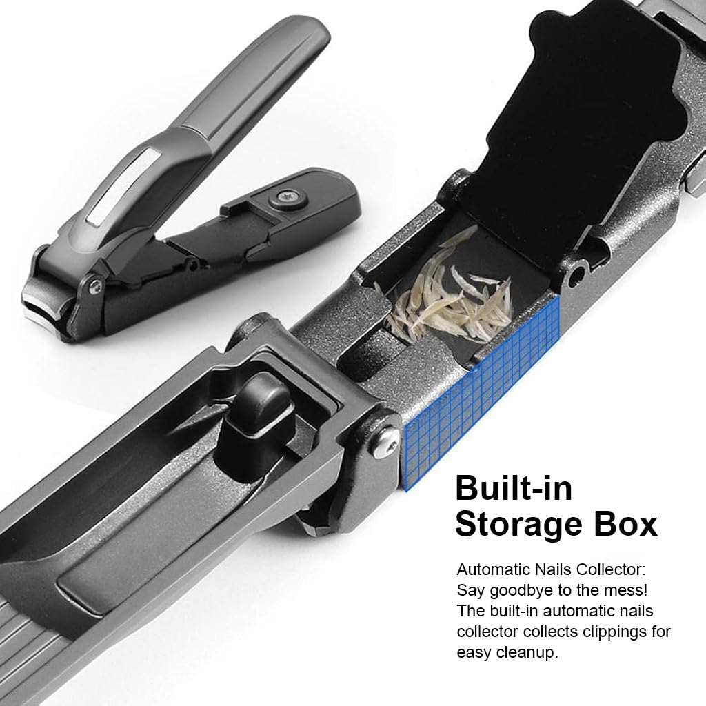 MAYCREATE Nail Cutter Set of 2Pcs Nail Clipper with Nail File Stainless Steel Nail Cutter Splash-proof Thick Nail Clipper Fashion Travel Nail Cutter Nail File with Storage Case MAYCREATE Nail Cutter Set of 2Pcs Nail Clipper with Nail File Stainless Steel Nail Cutter Splash-proof Thick Nail Clipper Fashion Travel Nail Cutter Nail File with Storage Case